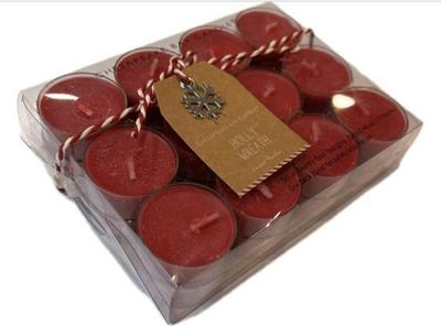 Sale Photo Thumbnail #79: New In Box - Never Used - Votive Candles - Signed "Chesapeake Bay Candle - Holly Wreath"