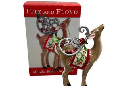 Sale Photo Thumbnail #156: Fitz & Floyd Porcelain Reindeer - Appears New & Unused - With Original Box & Packaging