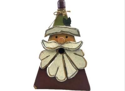 Sale Photo Thumbnail #189: Wooden Santa Birdhouse