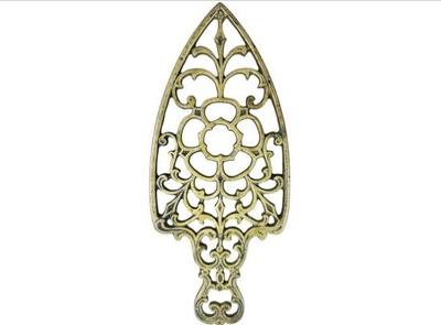 Sale Photo Thumbnail #102: Vintage Brass Trivet Signed & Dated Virginia Metal Workers "VM - Rosette"