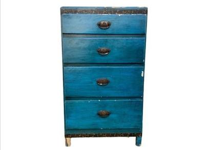 Sale Photo Thumbnail #19: Blue Painted Chest Of Drawers
