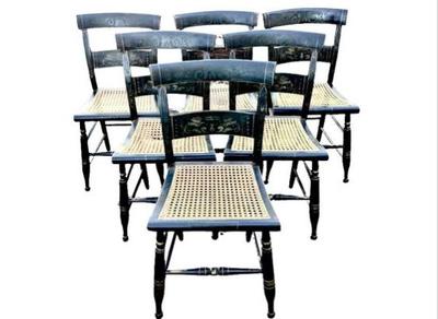 Sale Photo Thumbnail #8: Hitchcock Style Side Chairs - Vintage Or Antique