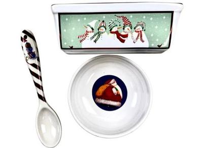 Sale Photo Thumbnail #118: Christmas Stoneware Serving & Baking Pieces