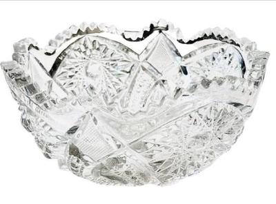 Sale Photo Thumbnail #93: American Brilliant Cut Sawtooth Scalloped Border 8.5" Bowl