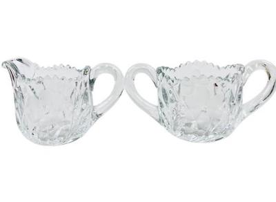 Sale Photo Thumbnail #92: American Pressed Glass Creamer & Sugar