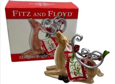 Sale Photo Thumbnail #155: Fitz & Floyd Porcelain Reindeer - Appears New & Unused - With Original Box & Packaging