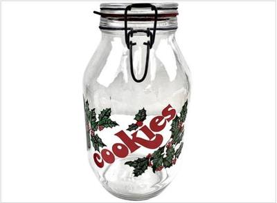 Sale Photo Thumbnail #199: Oversized Glass Mason Jar - Christmas Cookie Design