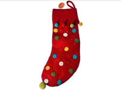 Sale Photo Thumbnail #188: Felt Christmas Stocking Signed Seasons With Original Tag