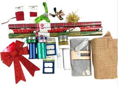 Sale Photo Thumbnail #171: Holiday Table Runners, Wrapping Paper, Ribbons, Tags, Tulle, Package Embellishments, Bows, & More!