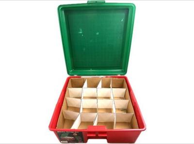 Sale Photo Thumbnail #200: Holiday Storage Box - Large Plastic Container With Cardboard Dividers- Perfect For Fragile Ornaments