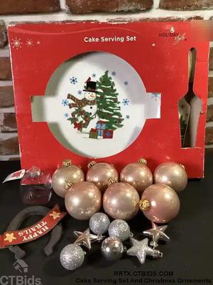 Cake serving set and christmas ornaments ctorrtx