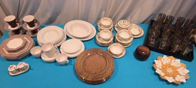 China Sets by Ralph Lauren and Vintage Cane Brown Ironstone