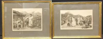 ANTIQUE PHOTOGRAVURE ETCHINGS 