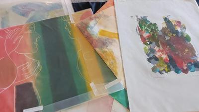 "PALETTE PRINT #1" AND MORE ABSTRACT ART BY ARTIST DAVID MACINNES 