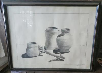 GRAPHITE STILL LIFE SKETCH BY SEAN