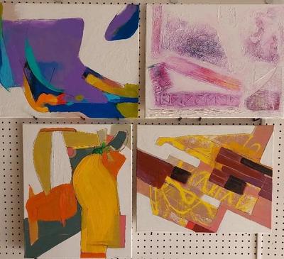 FOUR ABSTRACT PAINTINGS BY DAVID MACINNES