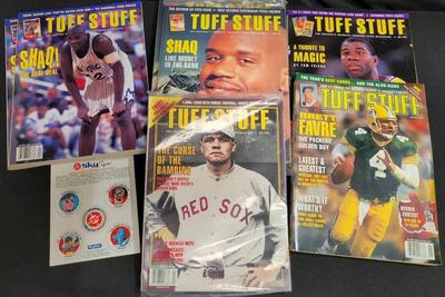 SEVEN ISSUES OF "TUFF STUFF" TRADING CARD MAGAZINES 