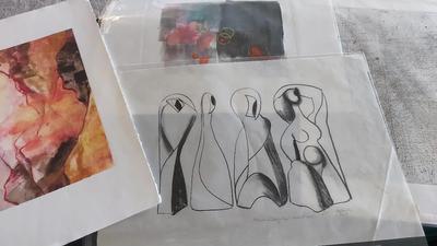 "DAY STARS" AND MORE ORIGINAL ABSTRACT ART BY DAVID MACINNES AND MARGARET WORKS