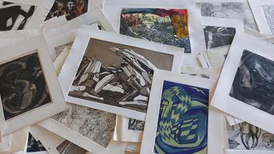 HUGE LOT OF UNIQUE ART PRINTS