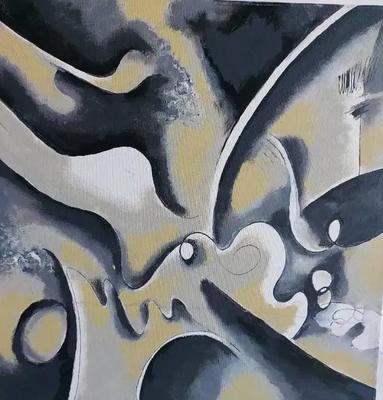 "STUDY FOR THOR'S HAMMER" 2019 ORIGINAL ON CANVAS BY DAVID MACINNES