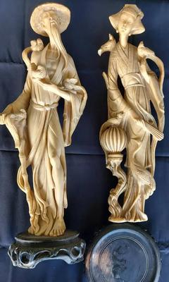 VINTAGE CHINESE RESIN FIGURINES 