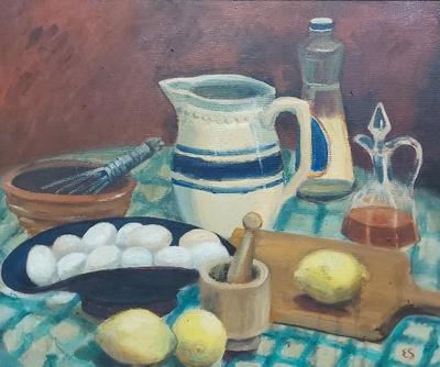 COLORFUL STILL LIFE ORIGINAL PAINTING 