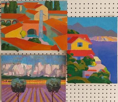 THREE EUROPEAN LANDSCAPE PAINTINGS BY DAVID MACINNES