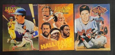 THREE "LEGENDS SPORTS MEMORABILIA" MAGAZINES