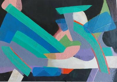 ABSTRACT ON CANVAS BY DAVID MACINNES