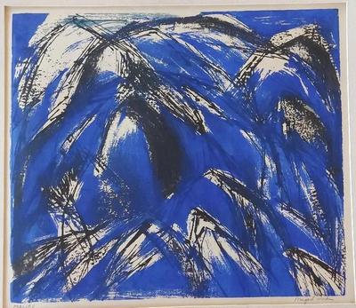 "MALIBU" ORIGINAL ABSTRACT MIXED MEDIA MONOPRINTS BY ARTIST MARGARET WORKS