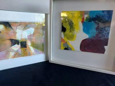 TWO MIXED-MEDIA MONOPRINT ORIGINALS BY DAVID MACINNES