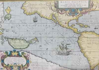 OLD WORLD MAP PRINTS BY JODOCUS HONDIUS JR