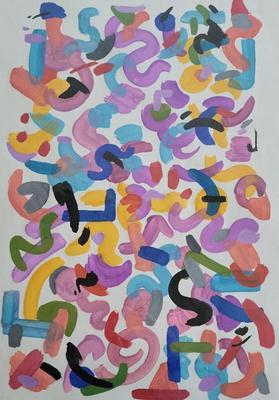 "INFINITY SCREEN I", "RED DOTS POLKA", AND "COLOR DANCE" MONOTYPES BY DAVID MACINNES