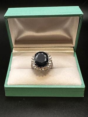 Sale Photo Thumbnail #44: 14k gold, sapphire and diamond ring - includes appraisal certificate 