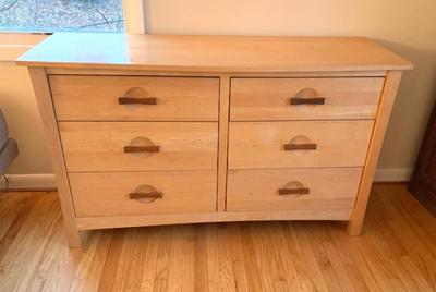 Sale Photo Thumbnail #91: Vermont-made Copeland furniture Berkeley 6-drawer dresser in natural cherry with walnut draw pulls