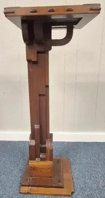 Vintage Solid Oak Wooden Art Stand