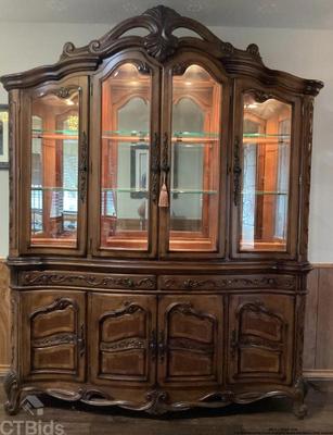 Aio michael amini tresor designer wood and glass china cabinet