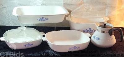 Additional vintage corning ware blue cornflower 8 pcs)