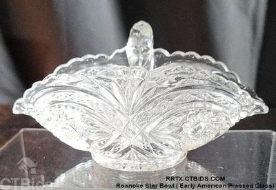 Roanoke star bowl early american pressed glass)