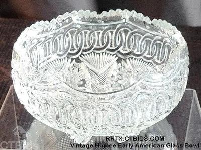 Vintage higbee early american glass bowl
