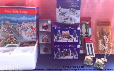 Christmas 13 more vintage valley village pieces accessories (13 items)