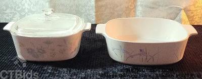 Vintage corning ware shadow iris 3 pcs)