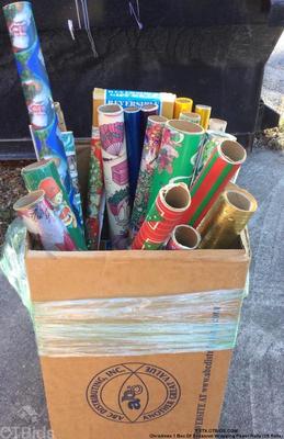 Christmas 1 box of seasonal wrapping paper rolls 26 rolls)