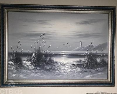 Lighthouse by the sea oil painting on canvas by taylor )