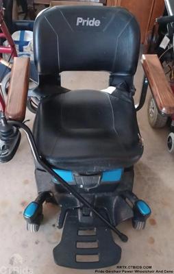 Pride go chair power wheelchair and cane