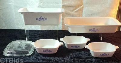 Vintage corning ware set blue cornflower 6 pcs)