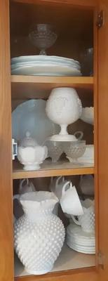 GREAT COLLECTION OF MILK GLASS DISHES