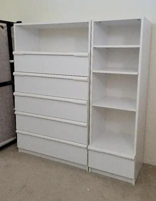 BELLINI CHEST OF DRAWERS AND BOOKCASE