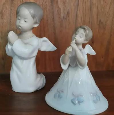 ADORABLE LLADRO ANGELS - LOT OF TWO