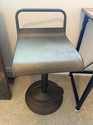 LumiSource Emery Industrial Adjustable Swivel Barstool 